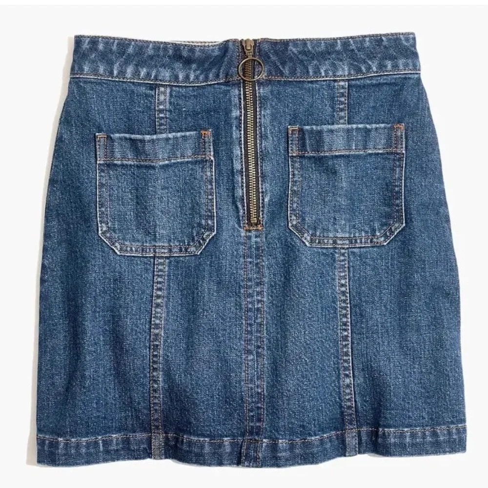 MADEWELL Zip Denim Blue Jean Mini Skirt, Size 25